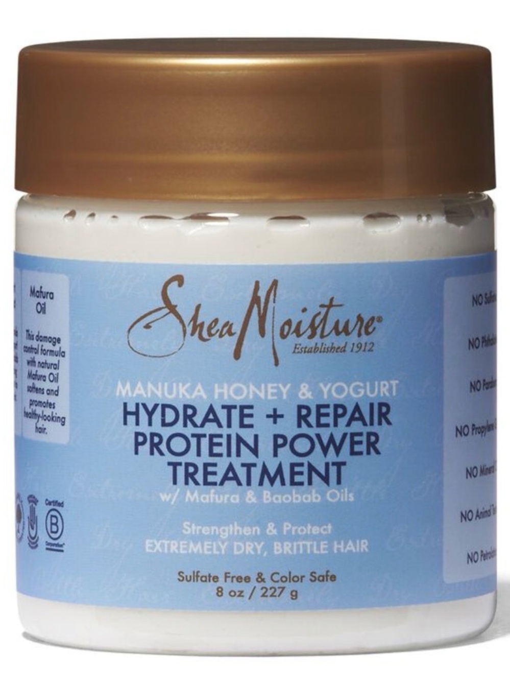 Shea moisture Hydrate + Repair Protein Power Treatment. New 8 oz bottle